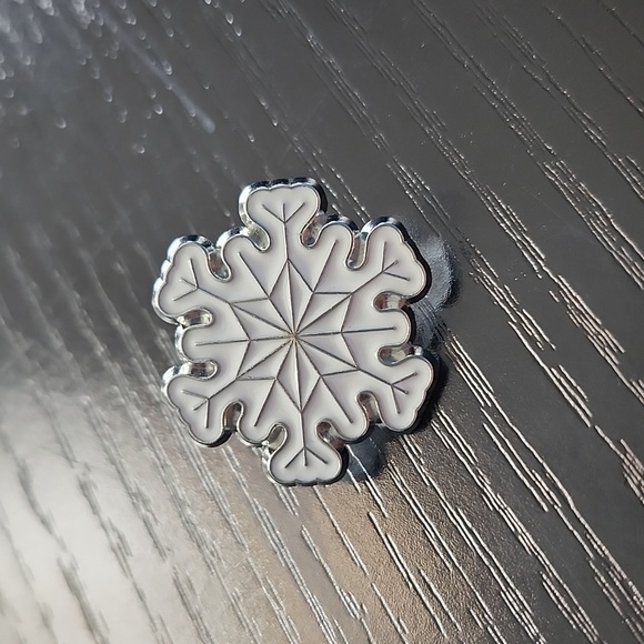 None Jewelry - Snowflake Enamel Pin